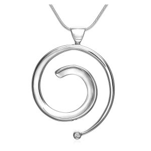 Spiral vedhæng i sølv