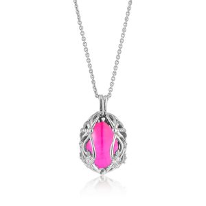 Smykke Æg med Pink Onyx