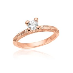 Ring i rosaforgyldt sølv