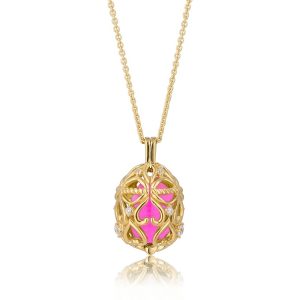 Smykke Æg med Pink Onyx