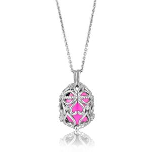 Smykke Æg med Pink Onyx