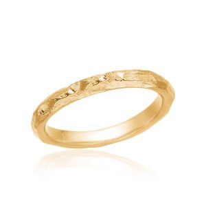 Feminin ring i guldbelagt sølv