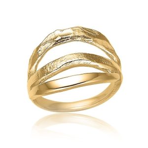 Cool ring i forgyldt sølv