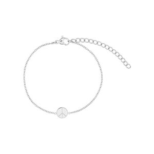 Armbånd i stål med peace tegn