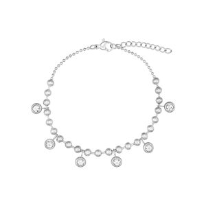 Armbånd i stål med zirkonia