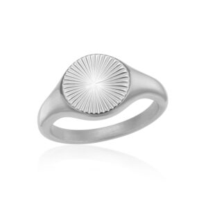 Sunshine signet Ring i stål NYHED